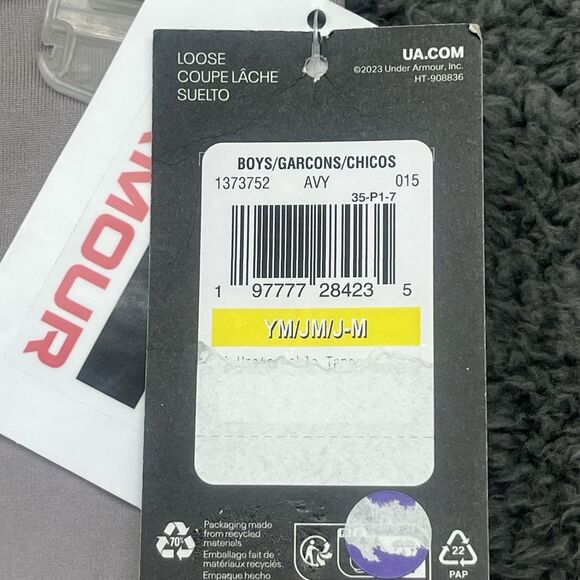 NWT under Armour Boys Unstoppable Tapered pants Sz Y Medium $60 Gray - Picture 4 of 5